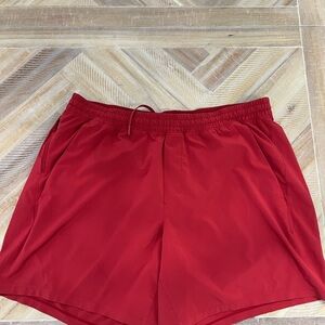 Lululemon Athletica Men's Vibrant Red Athletic Shorts